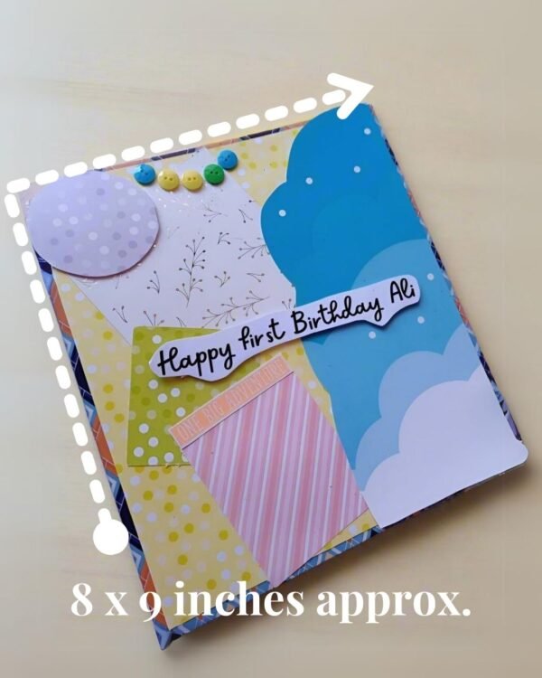 Zupppy Customized Gifts Rainvas Pastel Baby Boy Birthday Scrapbook