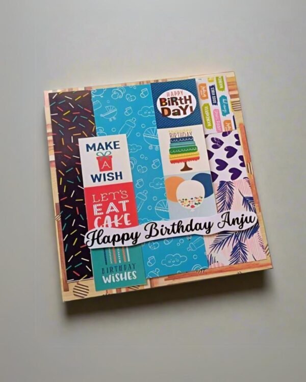 Zupppy Customized Gifts Rainvas Colorful Personalized Birthday Scrapbook | Gifts for Him, Her, and Kids