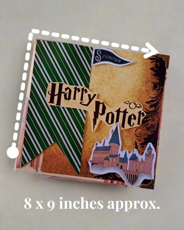 Zupppy Customized Gifts Rainvas Slytherin Theme Personalised Harry Potter Scrapbook | For Kids and Fans