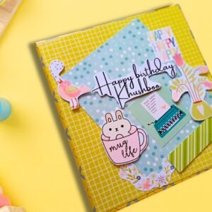 Zupppy Art & Craft Rainvas Customized Scrapbook Style Card with Photos & Message for Birthday