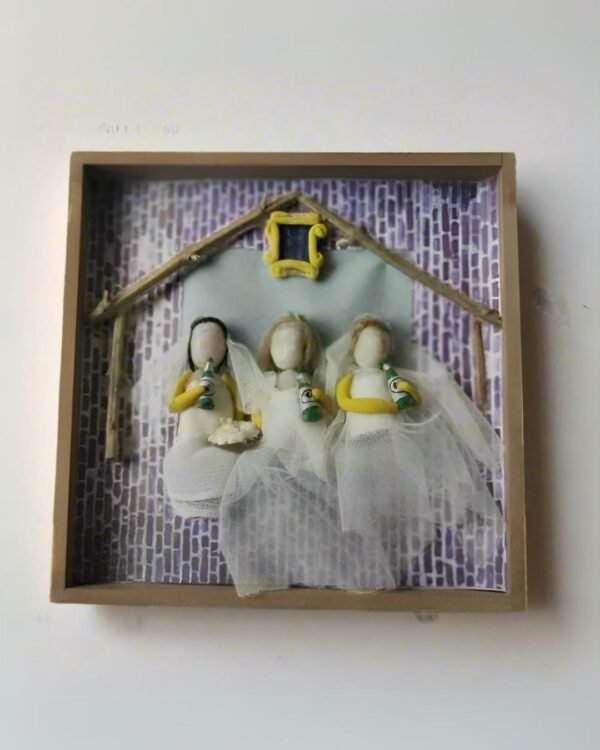 Zupppy Customized Gifts Rainvas “The One with the Wedding Dresses” Pebble Art | Friends TV Inspired