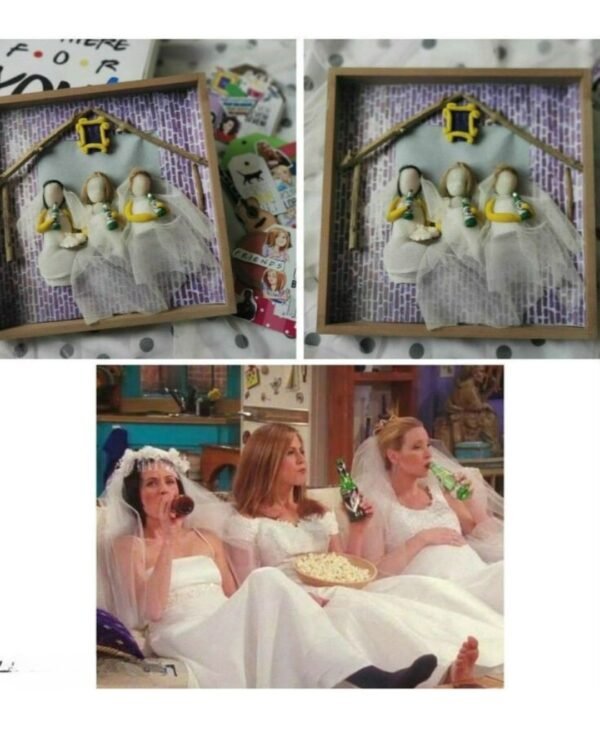 Zupppy Customized Gifts Rainvas “The One with the Wedding Dresses” Pebble Art | Friends TV Inspired