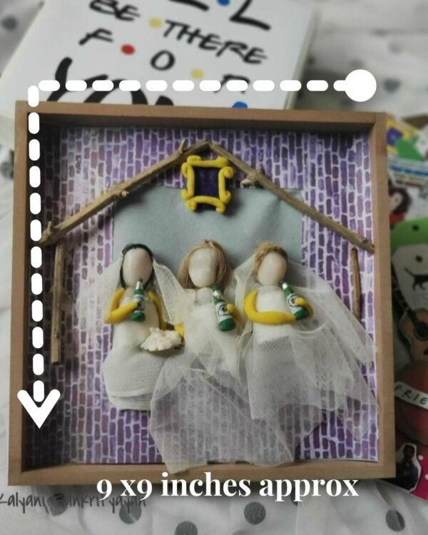 Zupppy Customized Gifts Rainvas “The One with the Wedding Dresses” Pebble Art | Friends TV Inspired