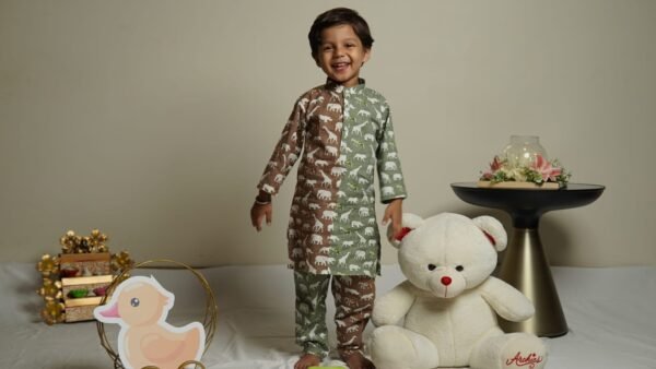 Zupppy Apparel Dual Tone Safari Kurta Cum, Co-Ord Set