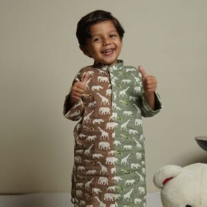 Zupppy Apparel Dual Tone Safari Kurta Cum, Co-Ord Set