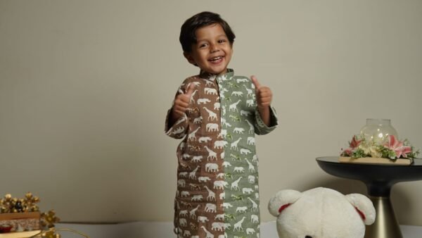 Zupppy Apparel Dual Tone Safari Kurta Cum, Co-Ord Set