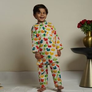 Zupppy Apparel Little Animal Parade Kurta Cum Co-Ord Set