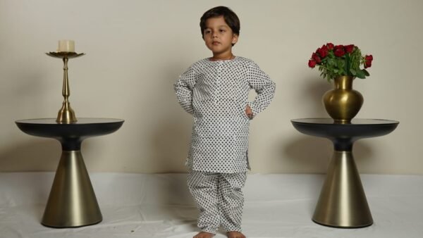 Zupppy Apparel Black Diamond Kurta Cum Co-Ord Set