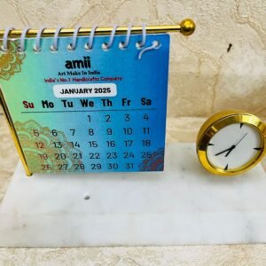 Zupppy Customized Gifts Calendar with Clock – Perfect Desk Accessory