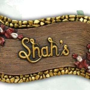 Zupppy Customized Gifts Multicolor Shah Wooden Name Plate