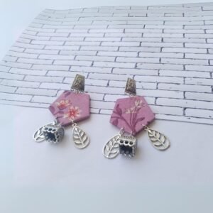 Zupppy Accessories Handcrafted Purple Floral Earrings – A Touch of Tradition & Elegance