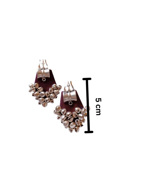 Zupppy Accessories Purple Trishul Ghunghroo Earrings