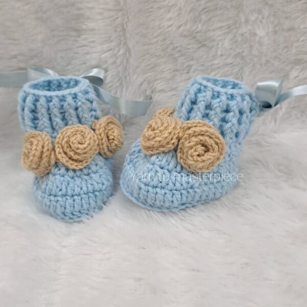 Zupppy Crochet Products Handmade Crochet Baby Booties for Soft Comfort