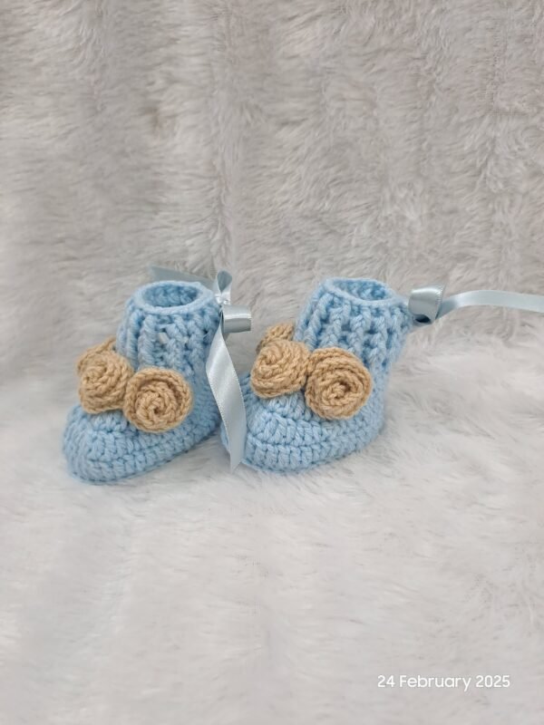 Zupppy Crochet Products Handmade Crochet Baby Booties for Soft Comfort